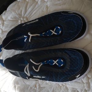 New Speedo Men's Hybrid Watercross Water Shoe, Navy/White Size 9